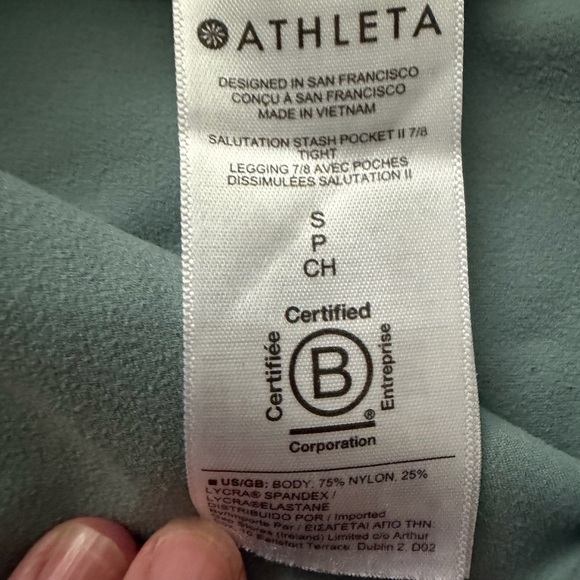 Athleta salutation legging 7/8 size small - Picture 5 of 7